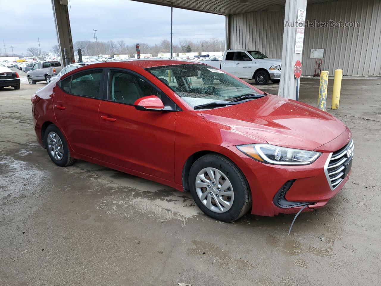 2017 Hyundai Elantra Se Red vin: KMHD74LF2HU136201