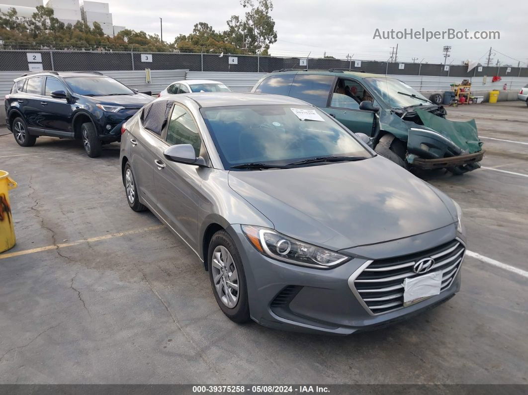 2017 Hyundai Elantra Se Gray vin: KMHD74LF2HU353098