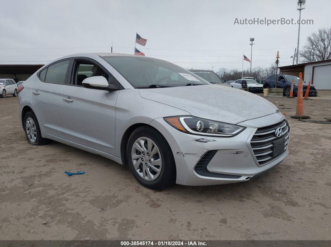 2017 Hyundai Elantra Se Silver vin: KMHD74LF2HU423618