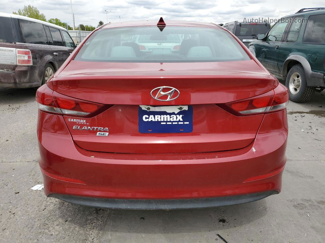 2017 Hyundai Elantra Se Red vin: KMHD74LF3HU086960