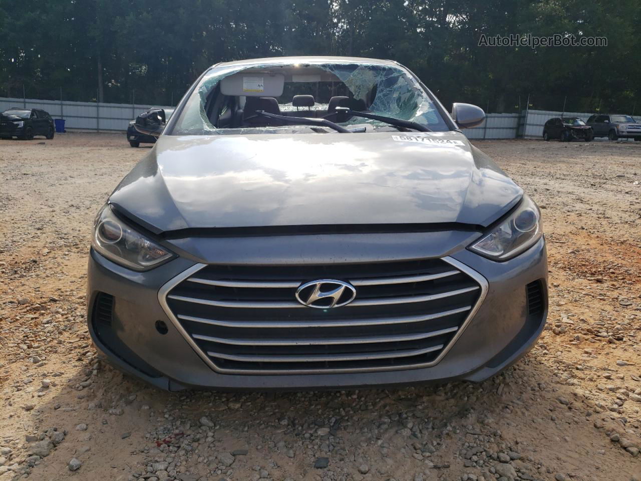 2017 Hyundai Elantra Se Gray vin: KMHD74LF3HU124977