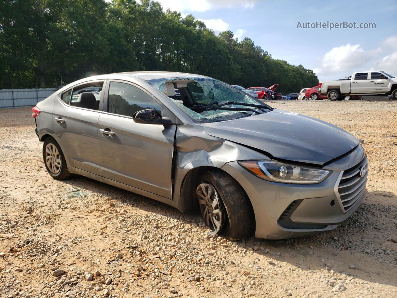 2017 Hyundai Elantra Se Gray vin: KMHD74LF3HU124977