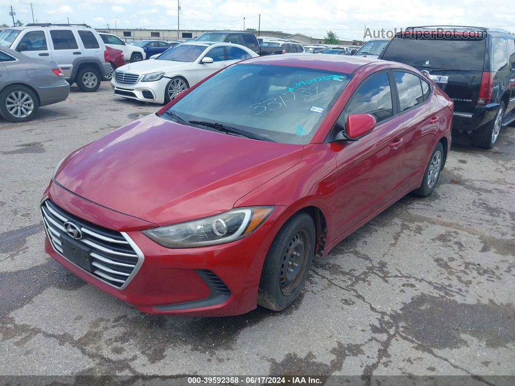 2017 Hyundai Elantra Se Red vin: KMHD74LF3HU331739