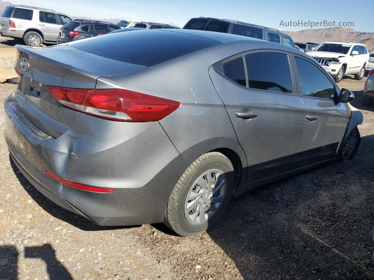 2018 Hyundai Elantra Se Gray vin: KMHD74LF3JU580841