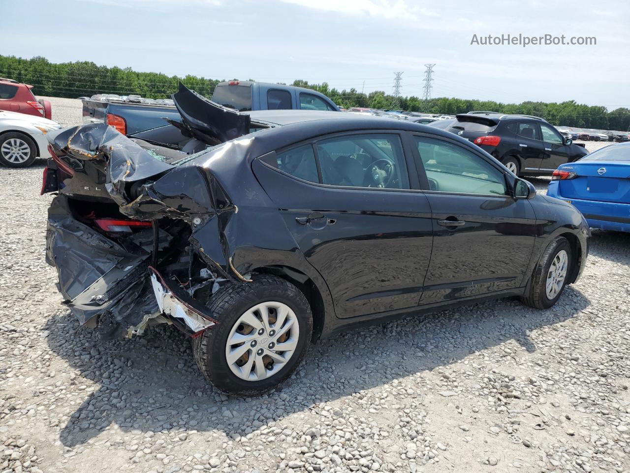 2019 Hyundai Elantra Se Black vin: KMHD74LF3KU761911