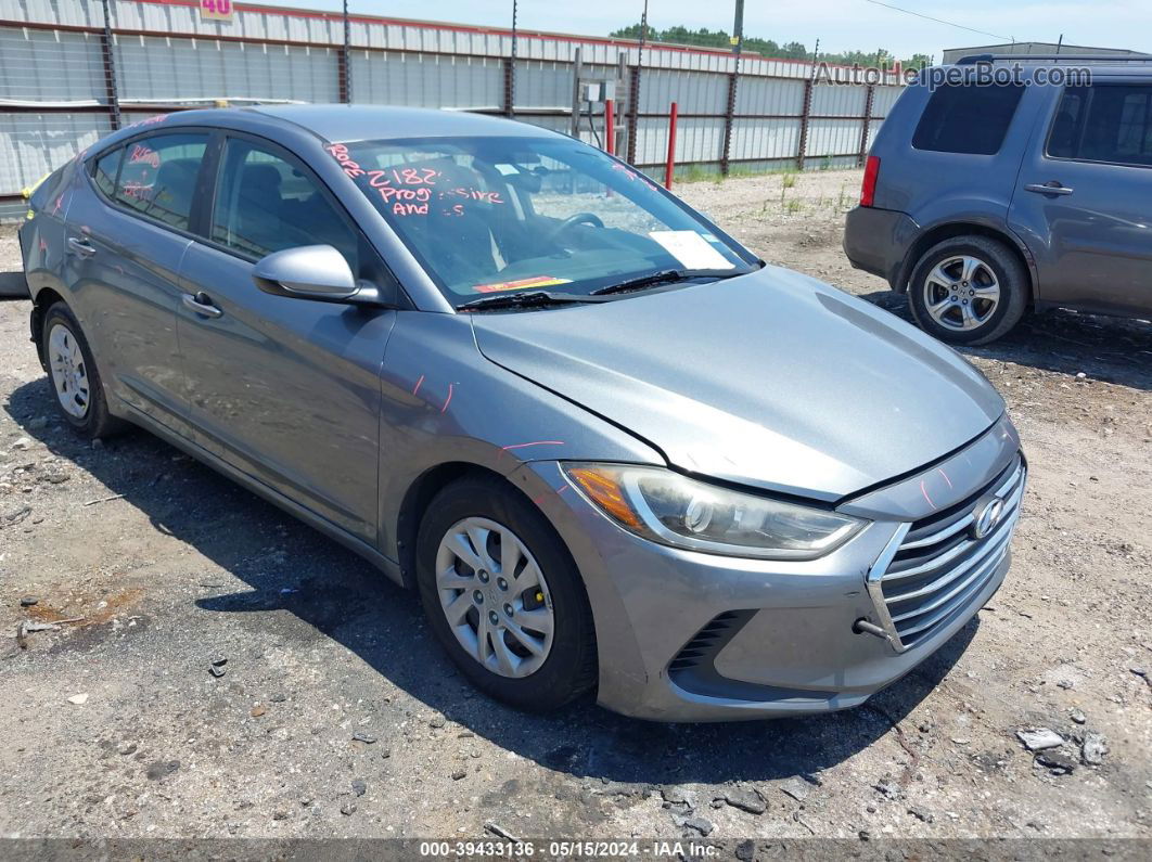 2017 Hyundai Elantra Se Gray vin: KMHD74LF4HU081783