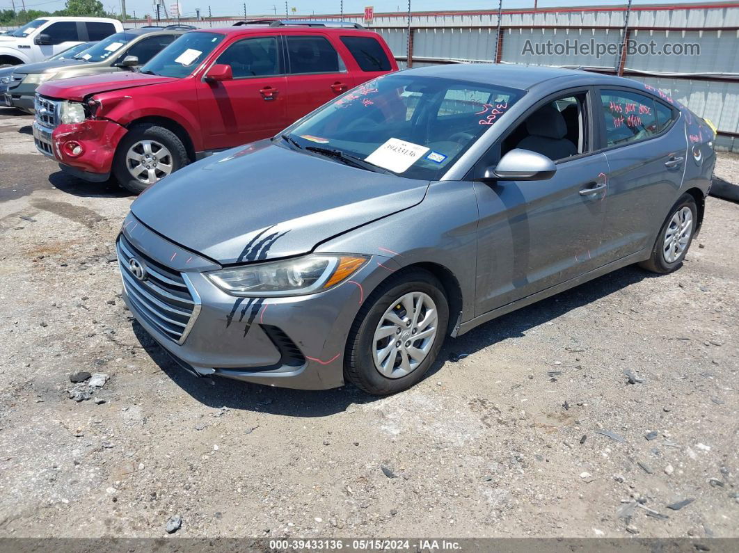 2017 Hyundai Elantra Se Gray vin: KMHD74LF4HU081783