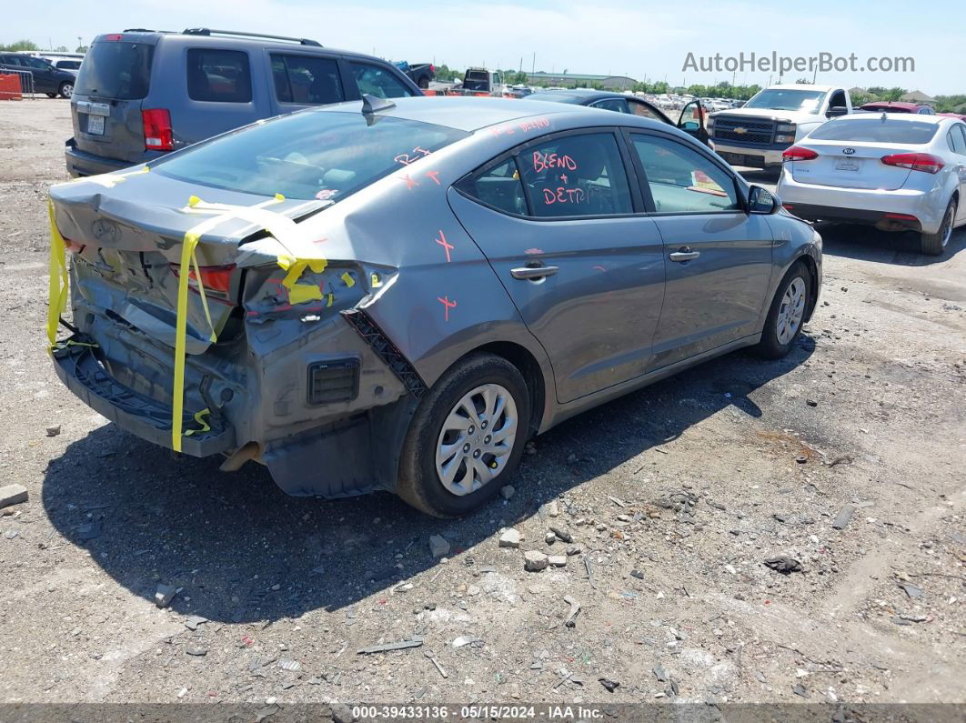 2017 Hyundai Elantra Se Gray vin: KMHD74LF4HU081783