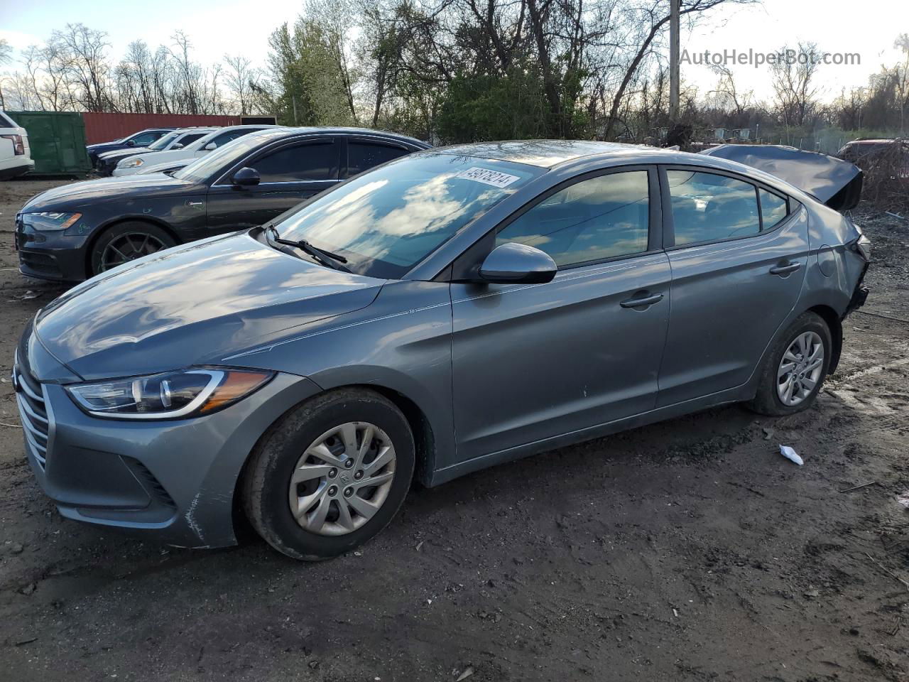 2017 Hyundai Elantra Se Gray vin: KMHD74LF4HU098924