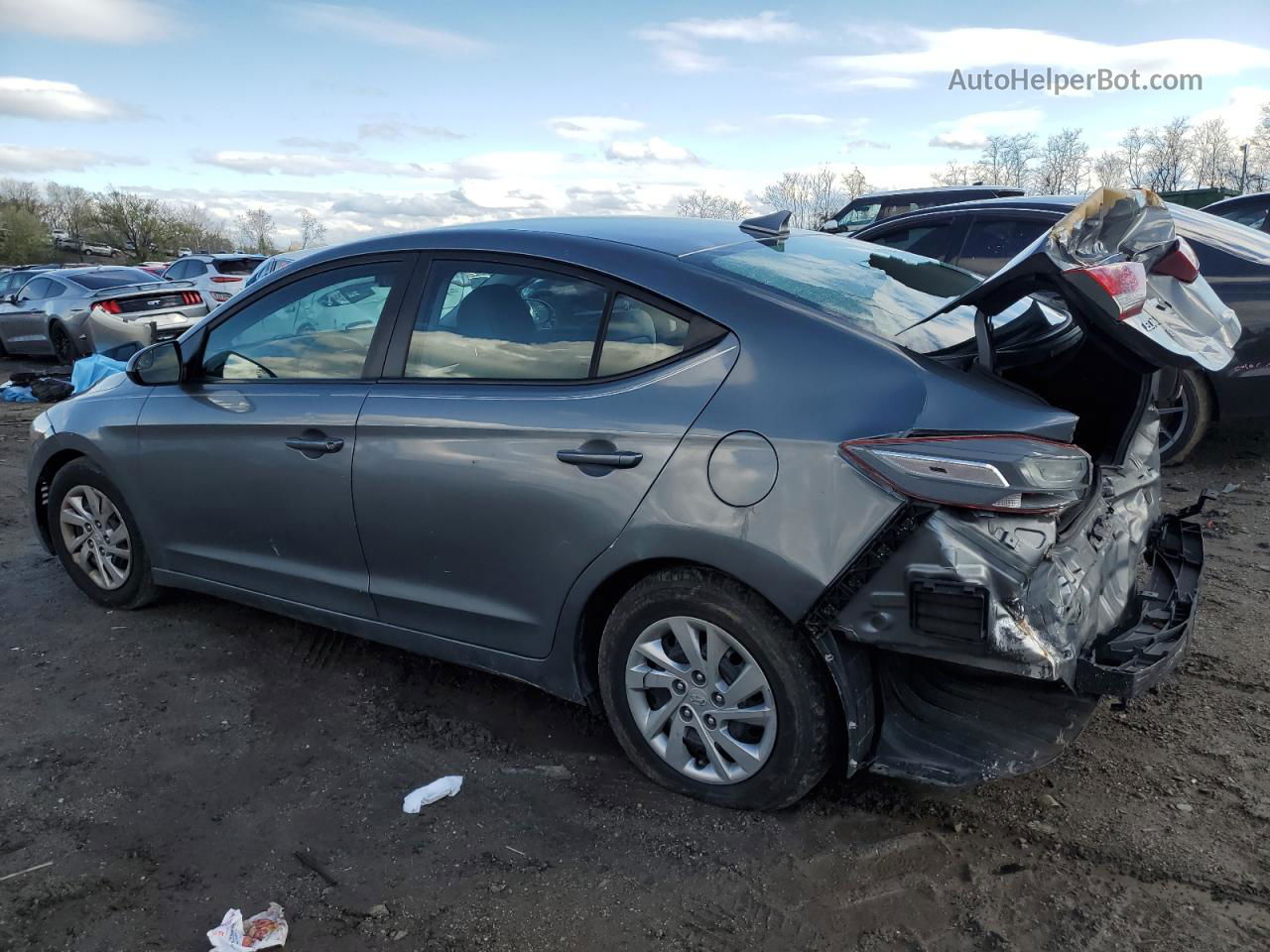 2017 Hyundai Elantra Se Gray vin: KMHD74LF4HU098924