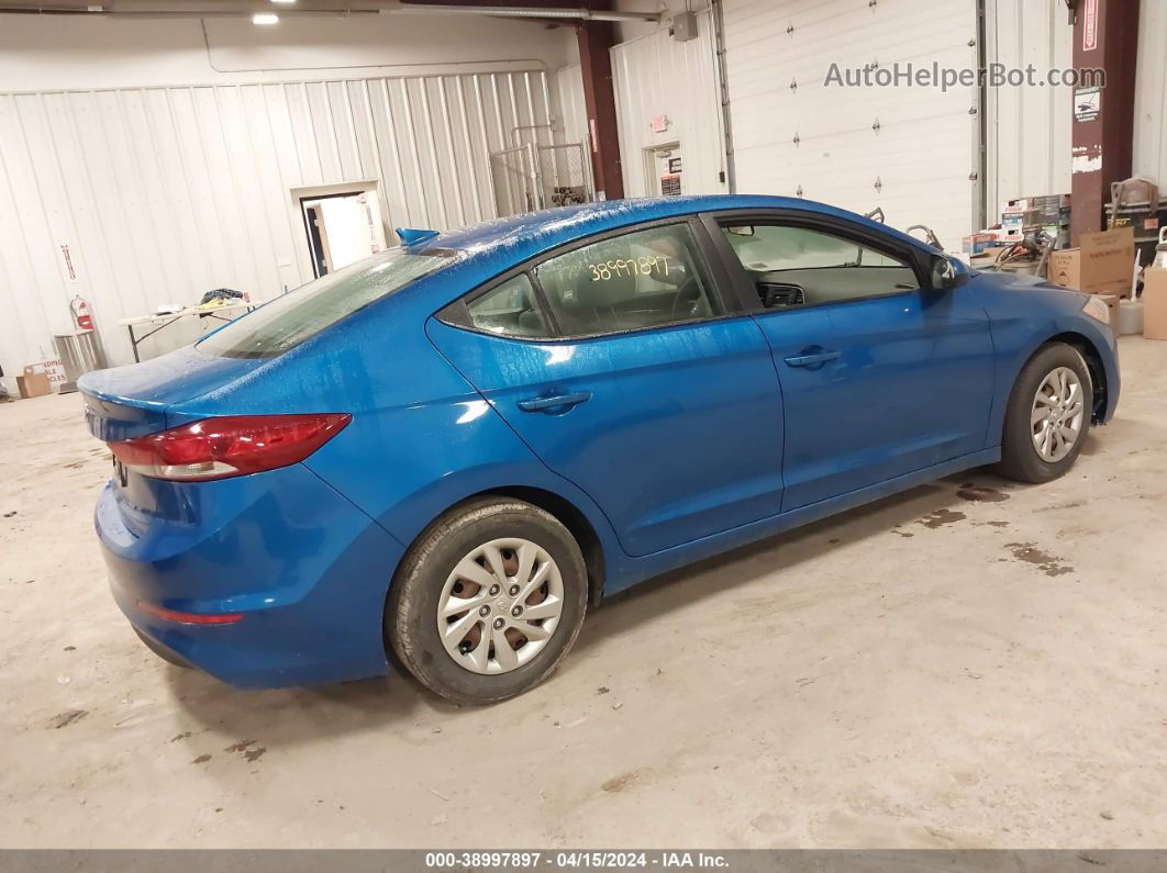 2017 Hyundai Elantra Se Blue vin: KMHD74LF4HU365138