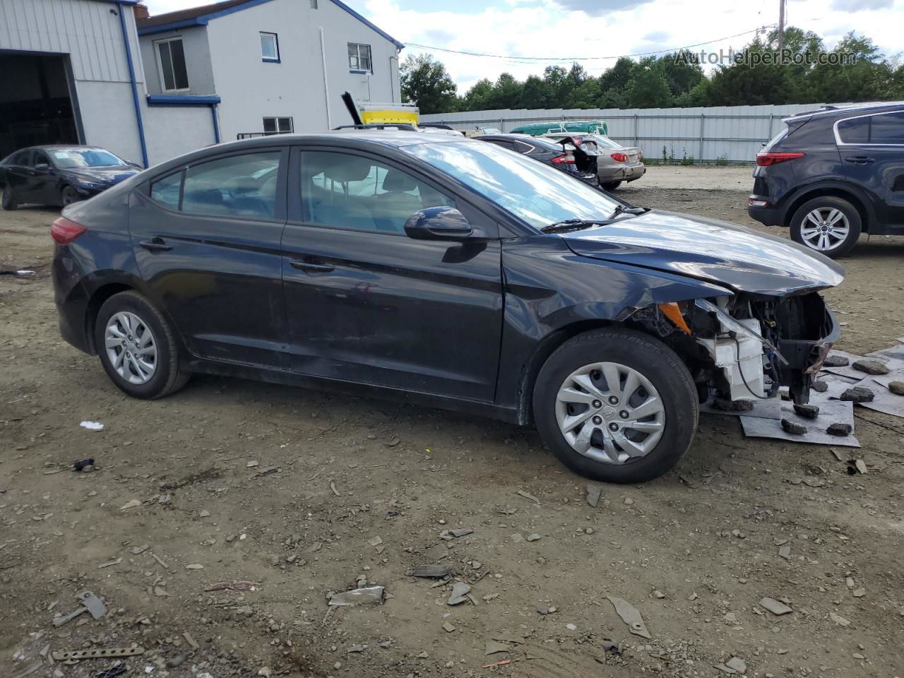 2018 Hyundai Elantra Se Black vin: KMHD74LF4JU522270