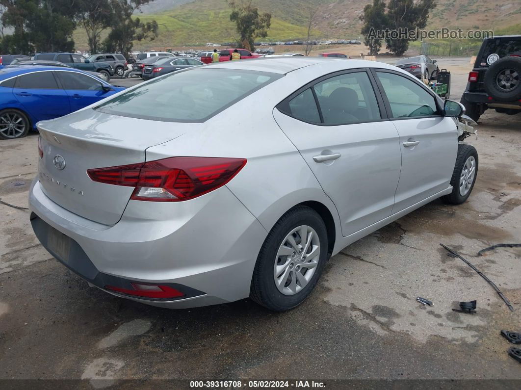 2019 Hyundai Elantra Se Silver vin: KMHD74LF4KU761626