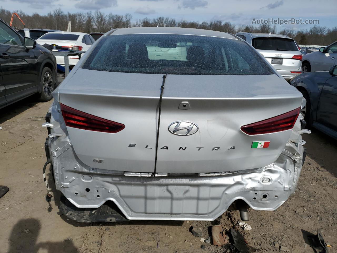 2019 Hyundai Elantra Se Silver vin: KMHD74LF4KU784954