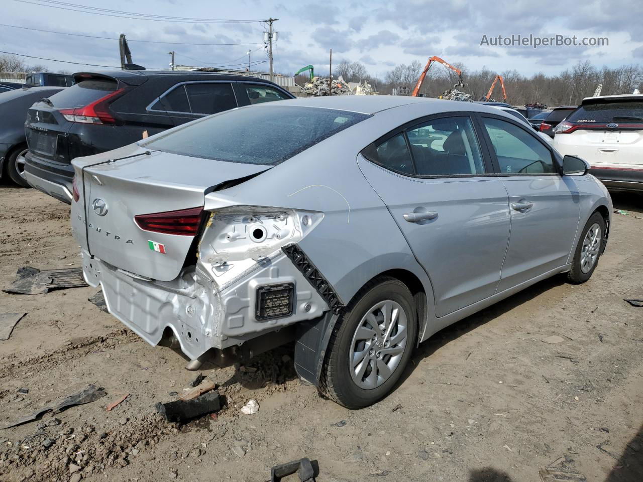 2019 Hyundai Elantra Se Silver vin: KMHD74LF4KU784954