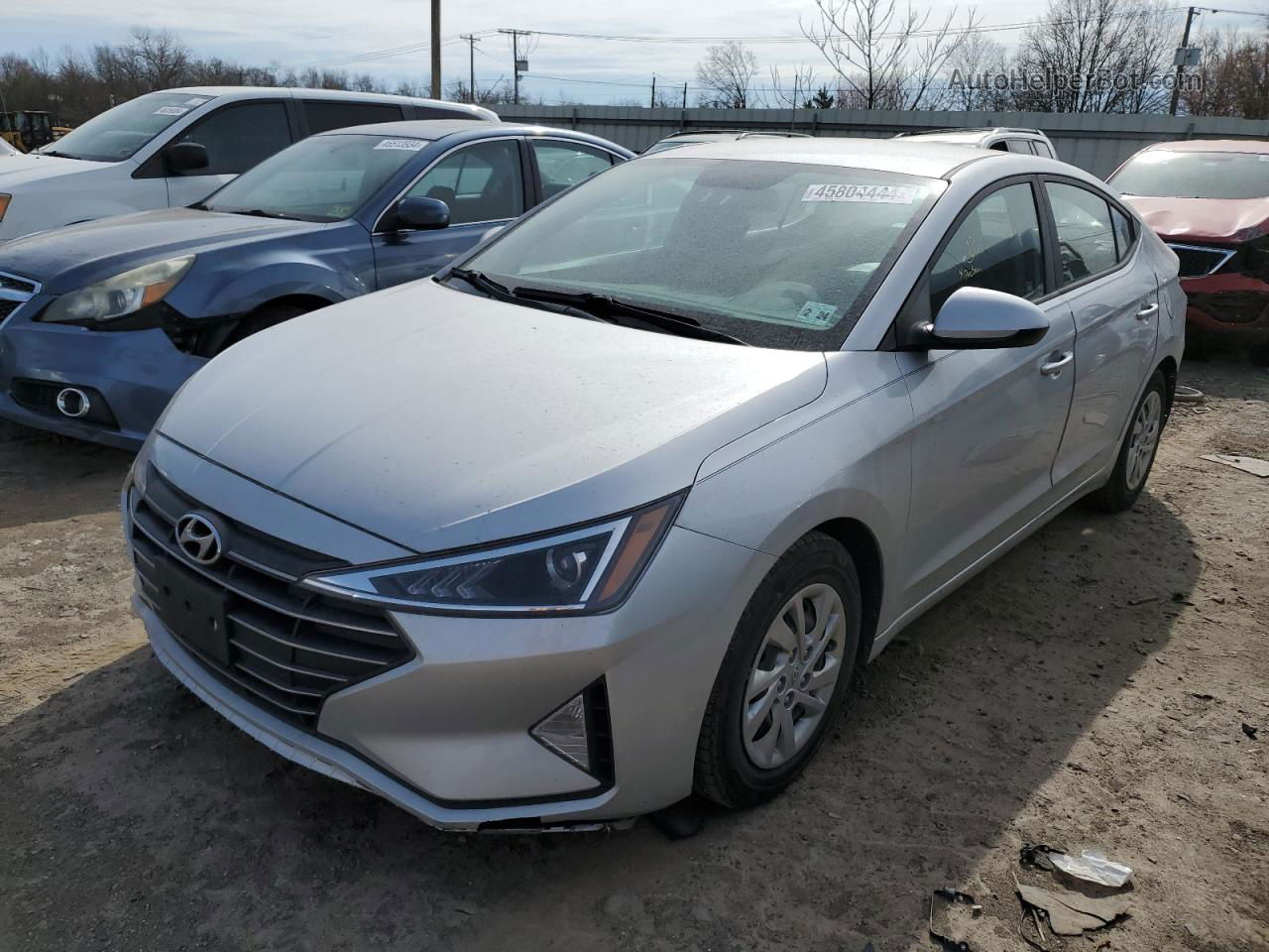 2019 Hyundai Elantra Se Silver vin: KMHD74LF4KU784954