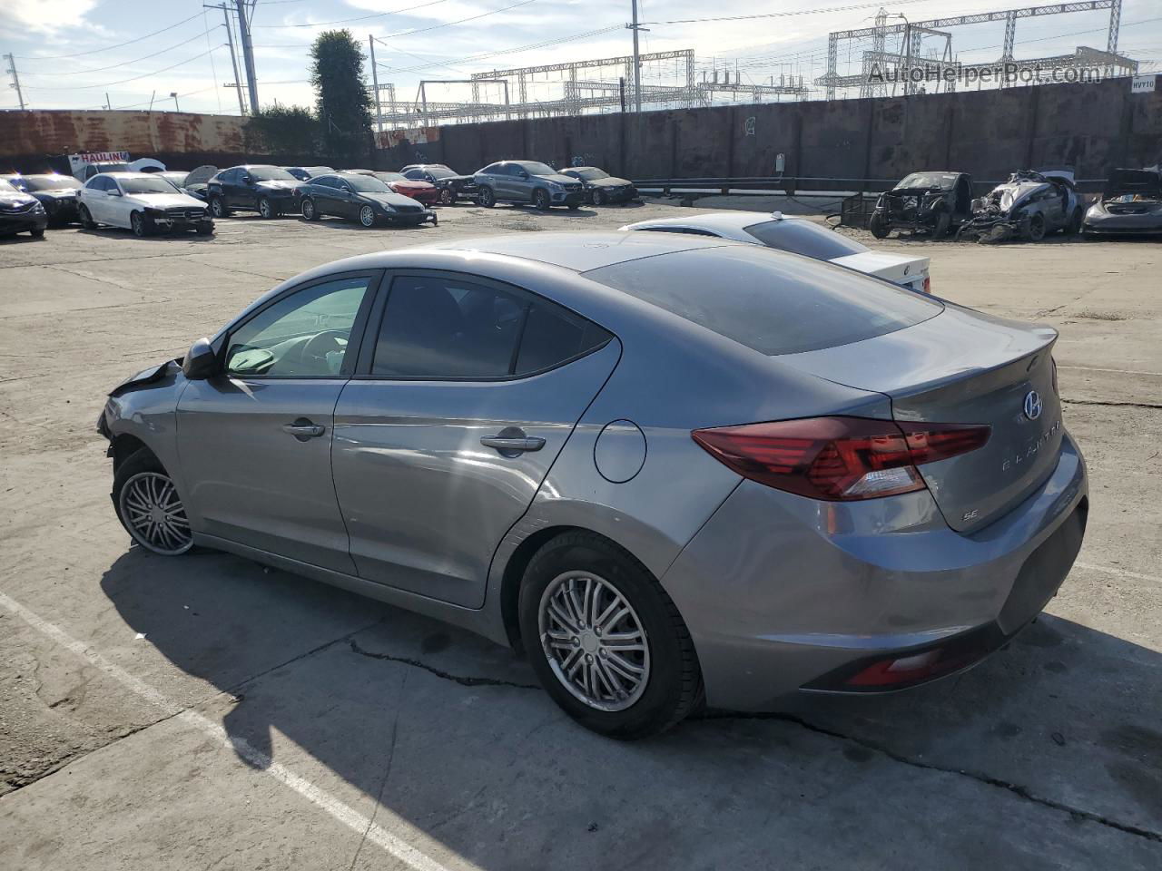 2019 Hyundai Elantra Se Gray vin: KMHD74LF4KU827933