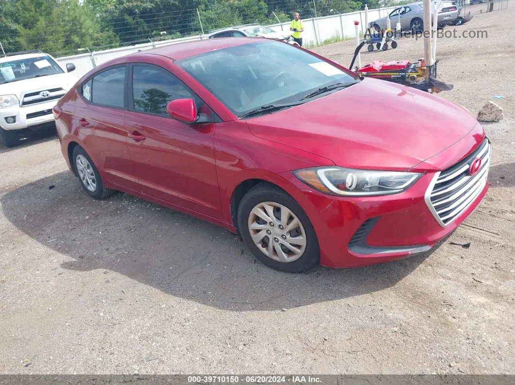 2017 Hyundai Elantra Se Burgundy vin: KMHD74LF5HU089522