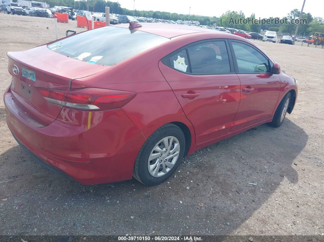 2017 Hyundai Elantra Se Burgundy vin: KMHD74LF5HU089522