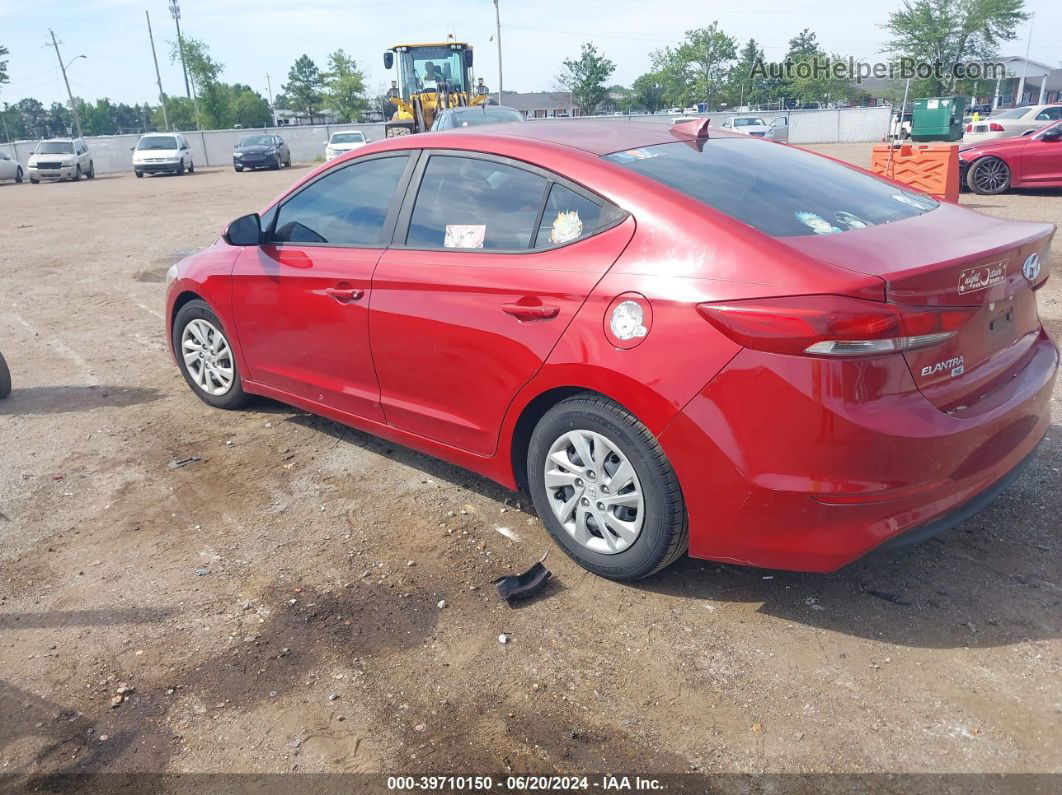 2017 Hyundai Elantra Se Burgundy vin: KMHD74LF5HU089522