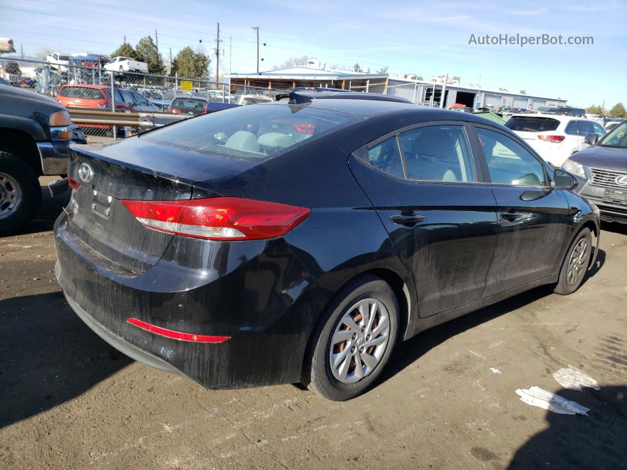 2017 Hyundai Elantra Se Black vin: KMHD74LF5HU096891