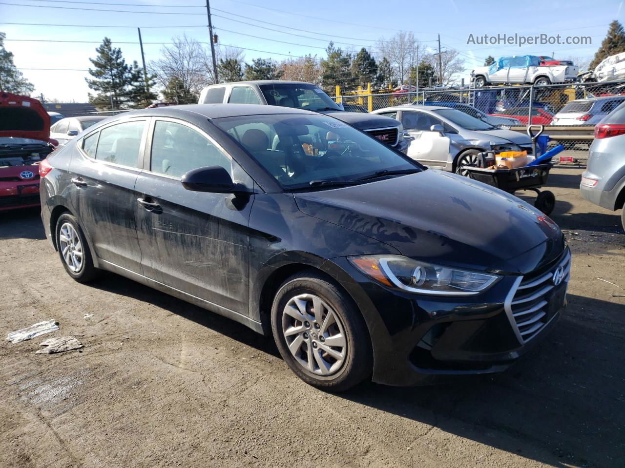 2017 Hyundai Elantra Se Black vin: KMHD74LF5HU096891