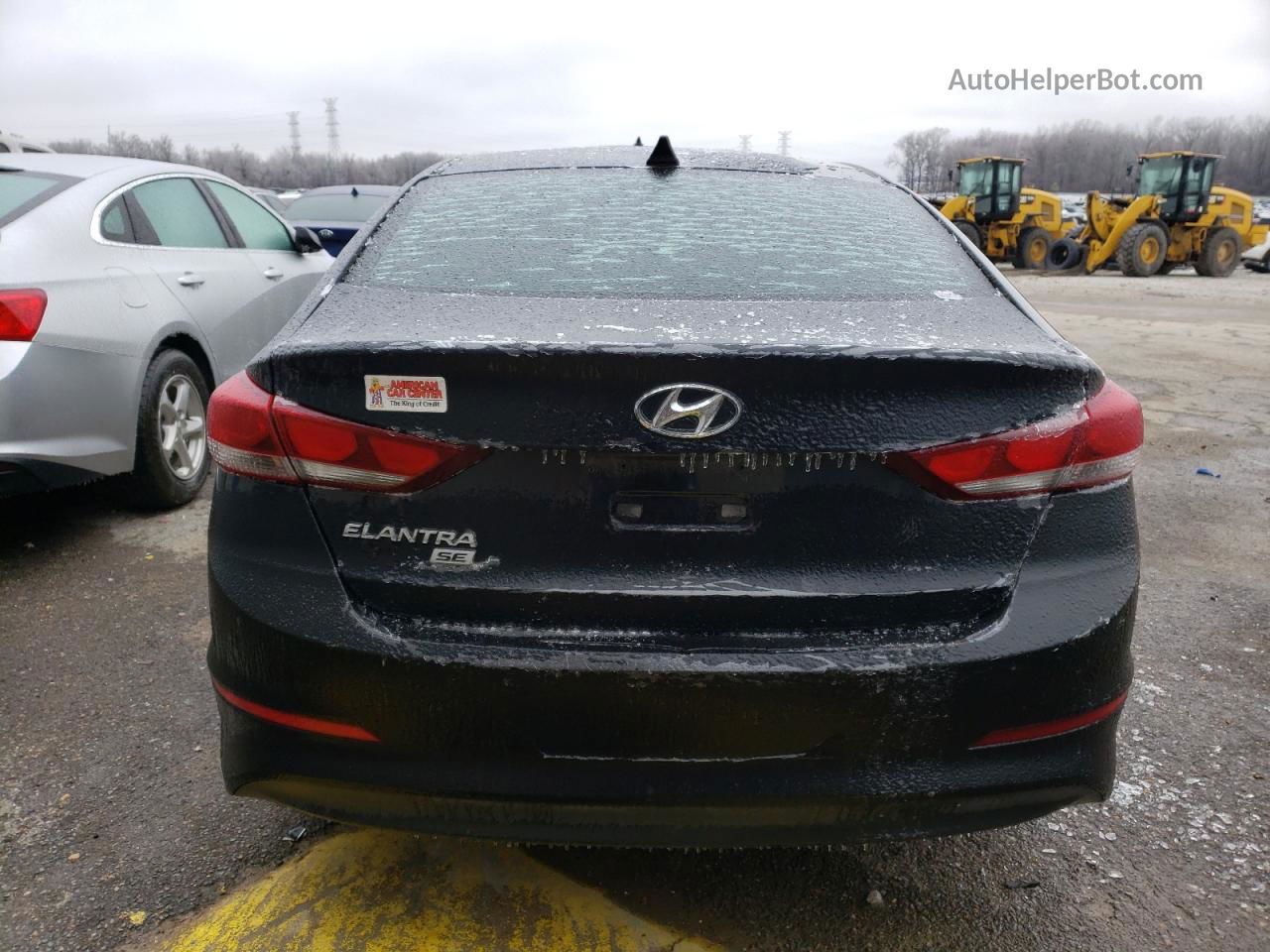 2017 Hyundai Elantra Se Черный vin: KMHD74LF5HU121689