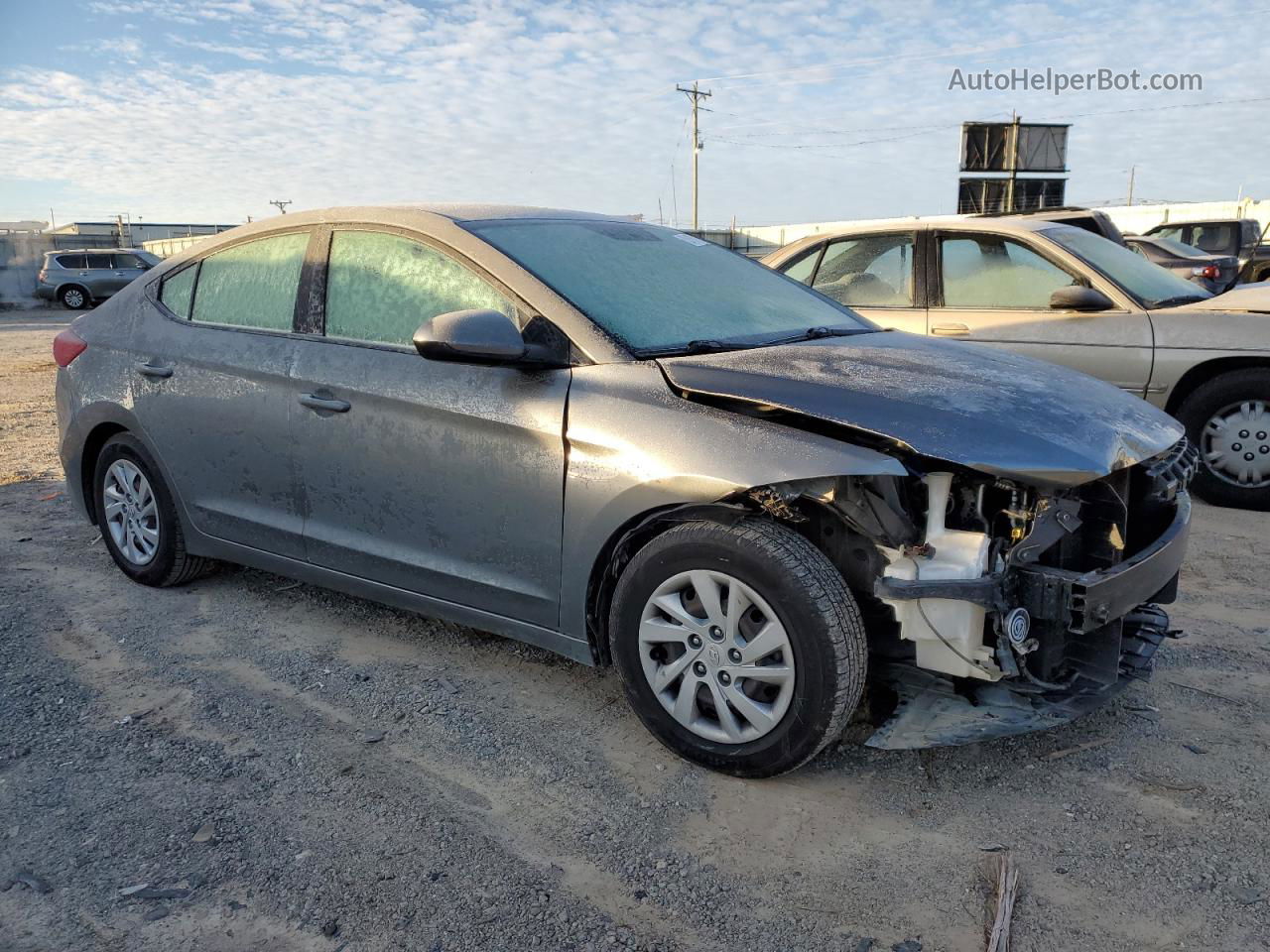 2017 Hyundai Elantra Se Gray vin: KMHD74LF5HU363365