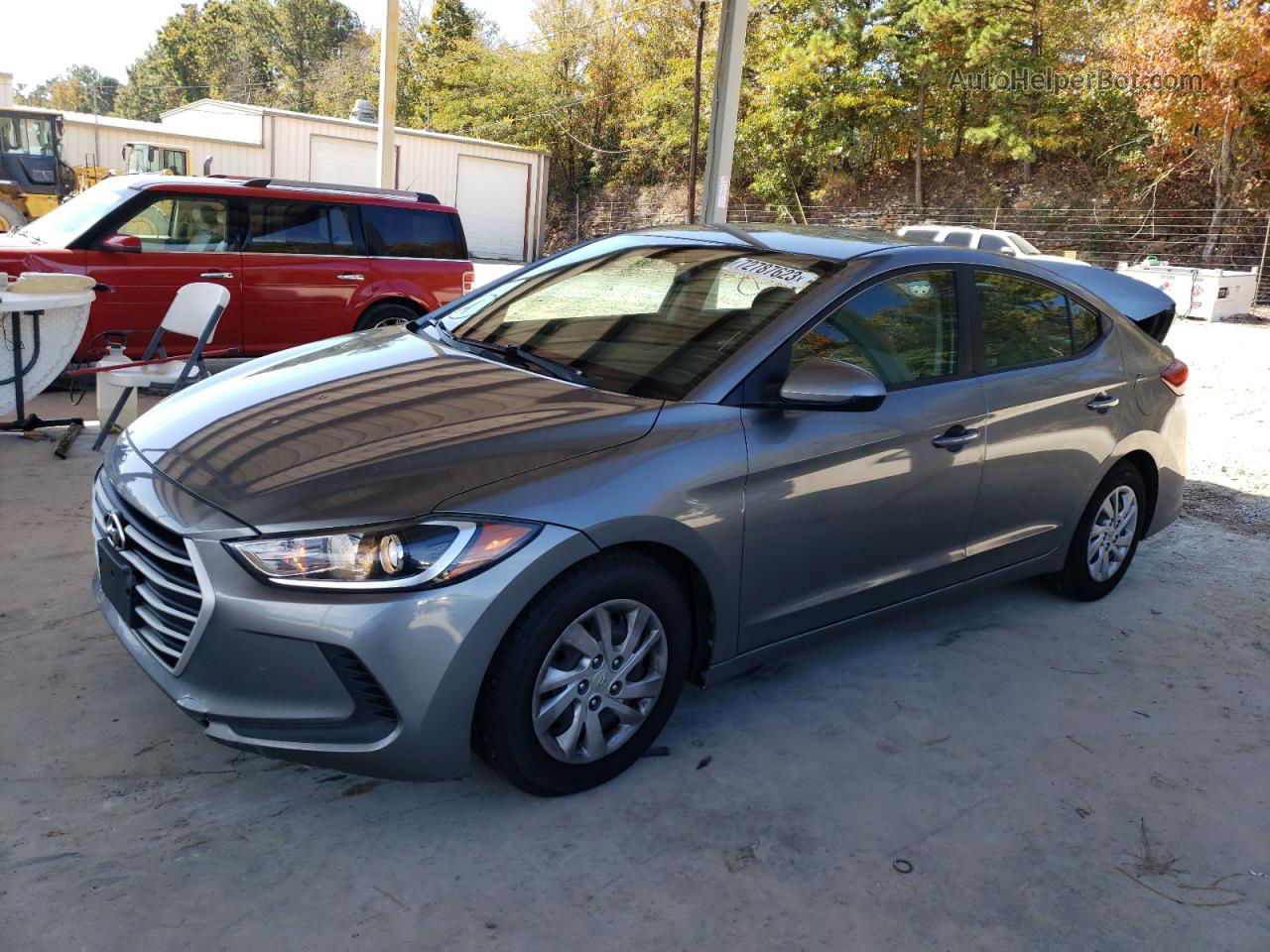 2017 Hyundai Elantra Se Gray vin: KMHD74LF5HU368839