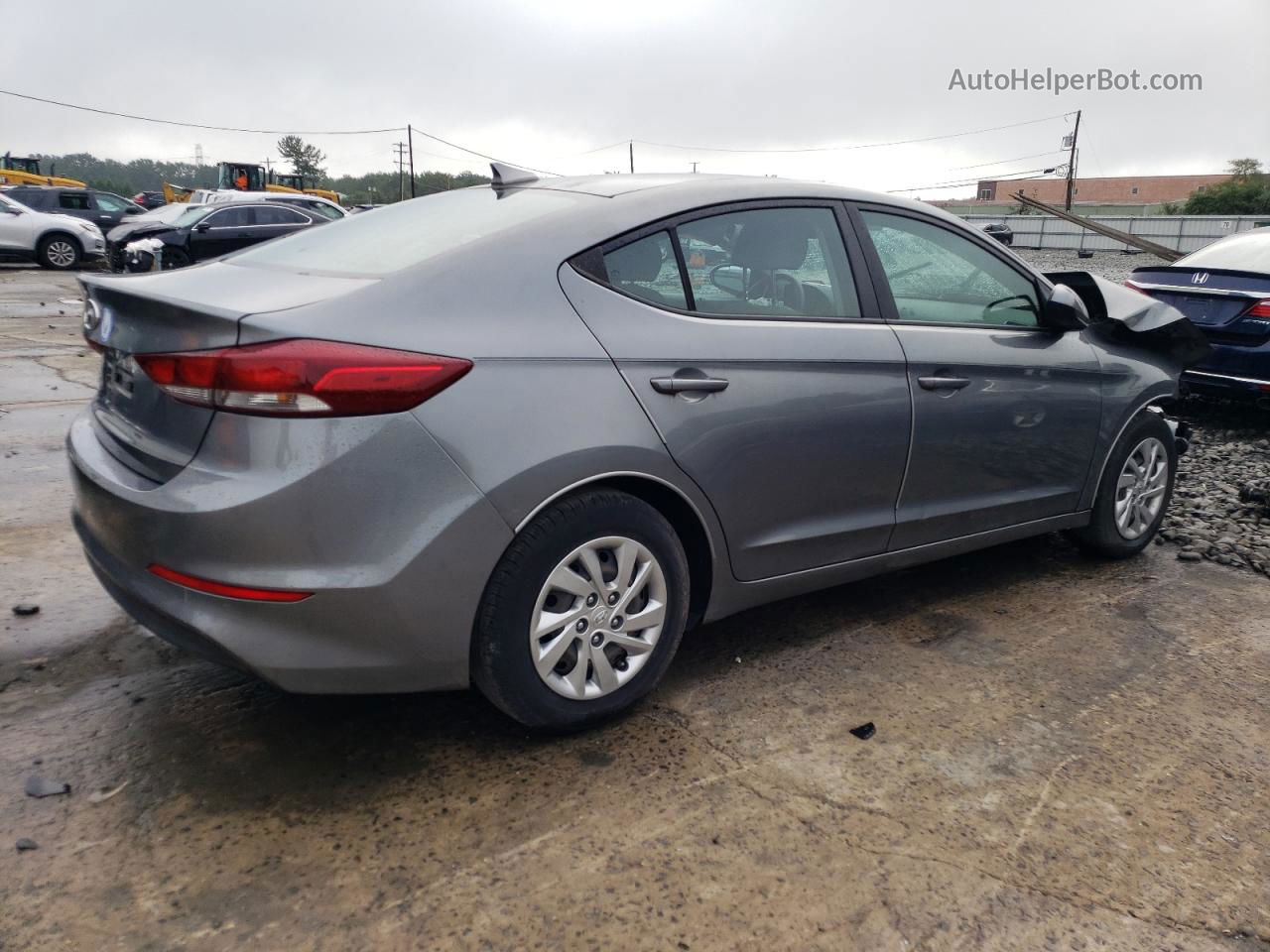 2017 Hyundai Elantra Se Gray vin: KMHD74LF5HU371451