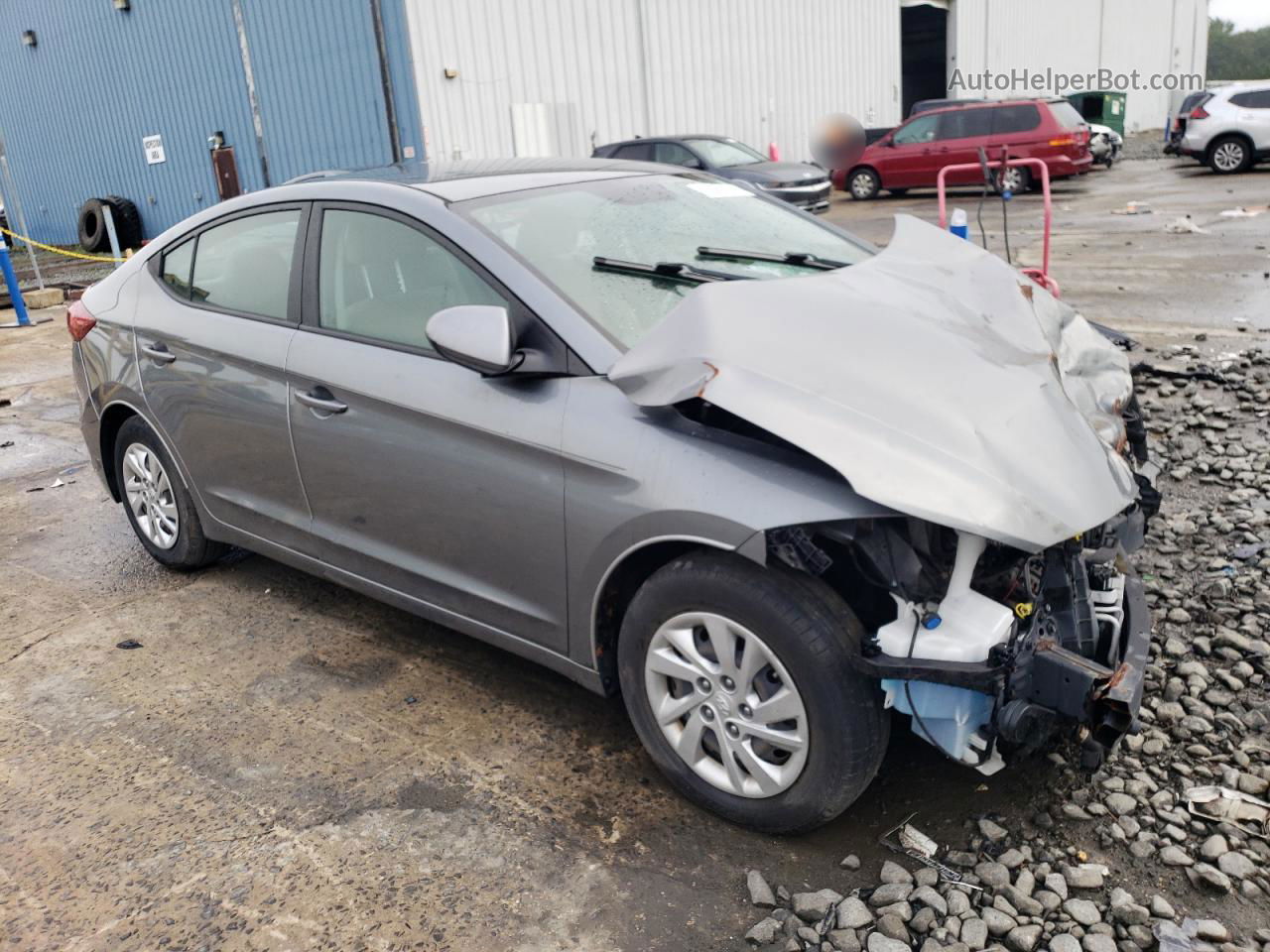 2017 Hyundai Elantra Se Gray vin: KMHD74LF5HU371451