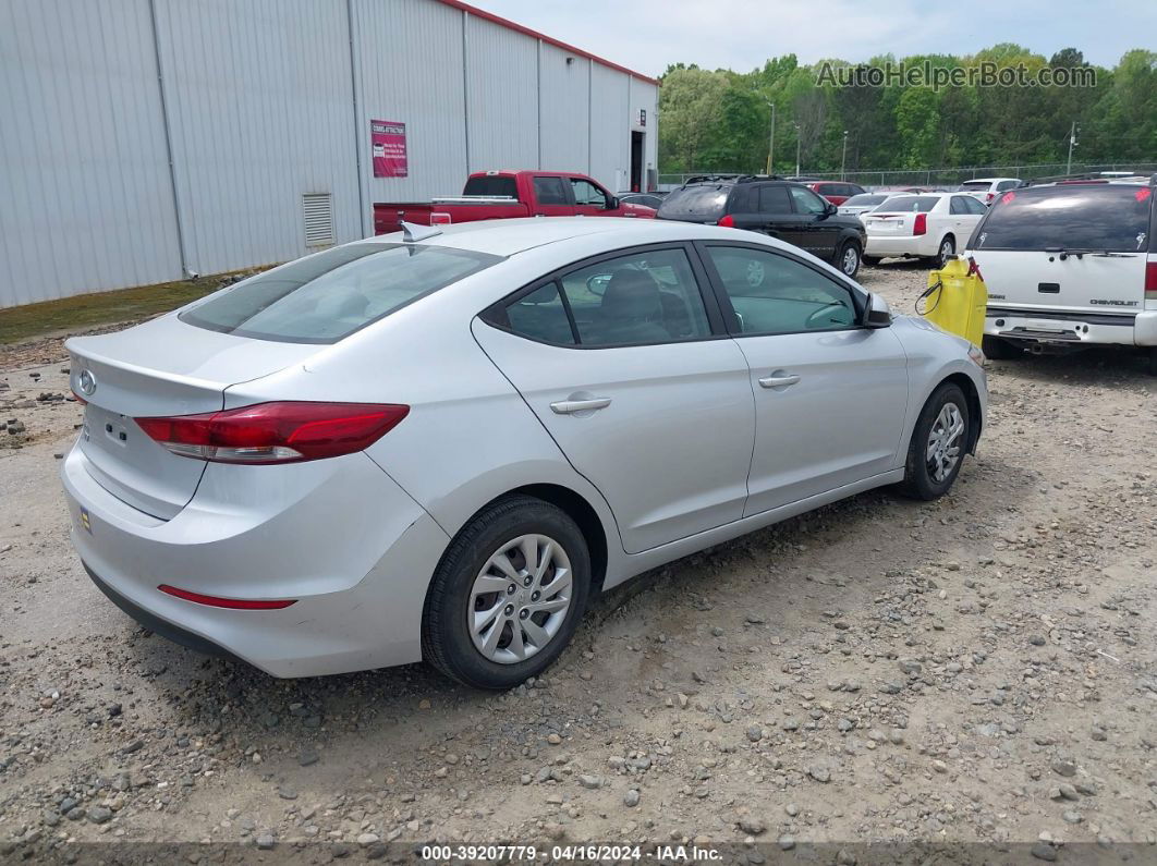 2017 Hyundai Elantra Se Silver vin: KMHD74LF5HU396768