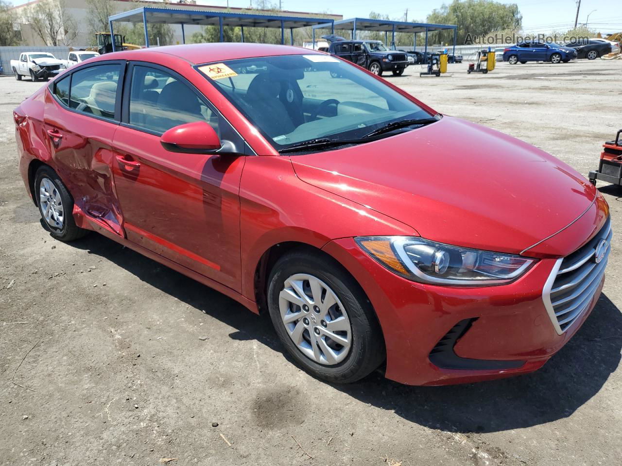 2017 Hyundai Elantra Se Burgundy vin: KMHD74LF5HU409177