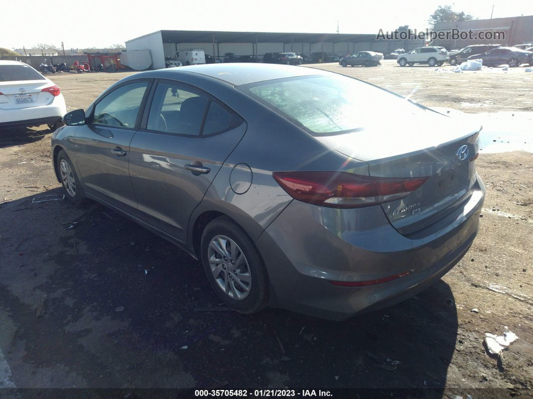 2018 Hyundai Elantra Se Gray vin: KMHD74LF5JU610681