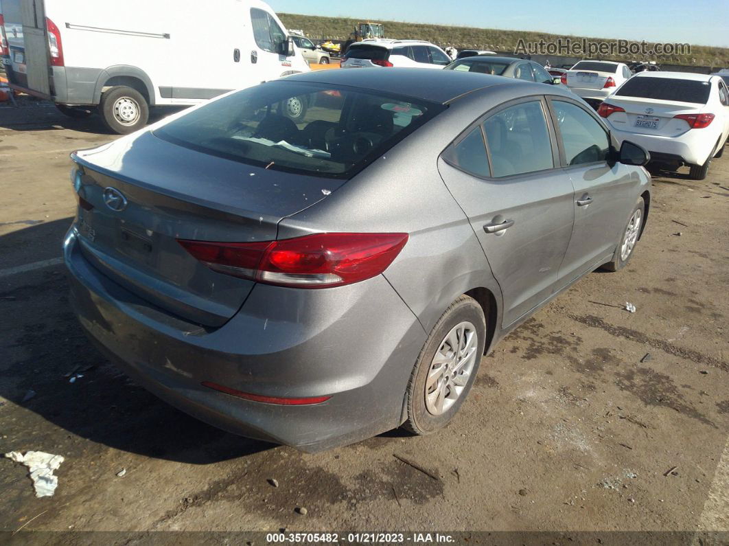 2018 Hyundai Elantra Se Gray vin: KMHD74LF5JU610681