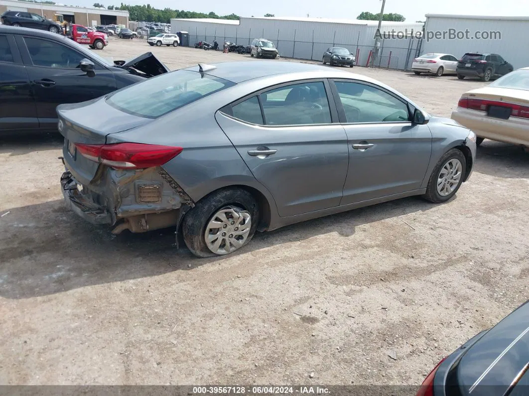 2017 Hyundai Elantra Se Gray vin: KMHD74LF6HU082031