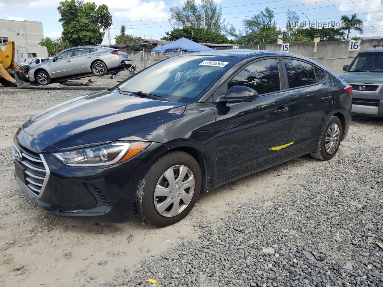 2017 Hyundai Elantra Se Black vin: KMHD74LF6HU393409