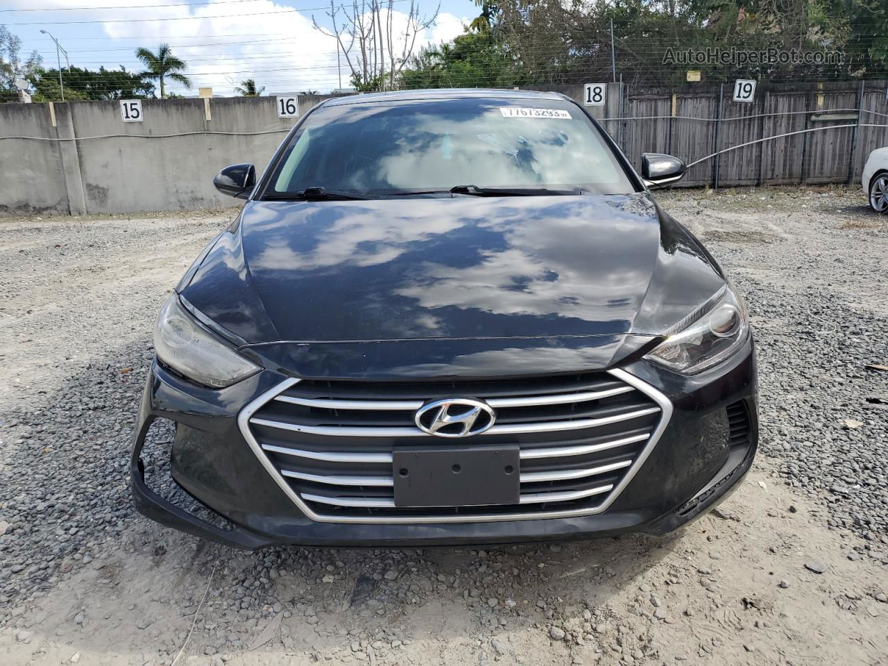 2017 Hyundai Elantra Se Black vin: KMHD74LF6HU393409