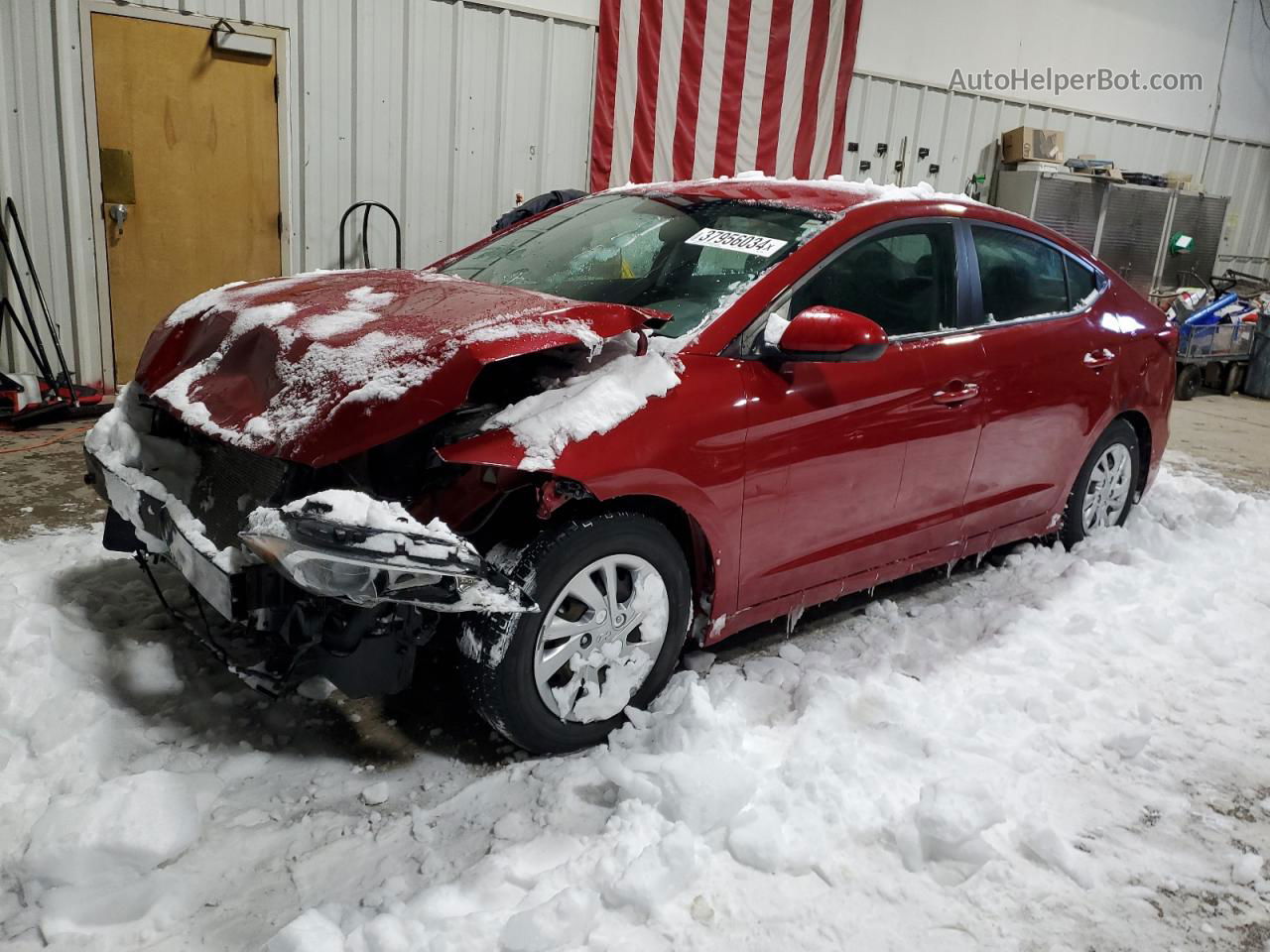 2017 Hyundai Elantra Se Red vin: KMHD74LF6HU397606