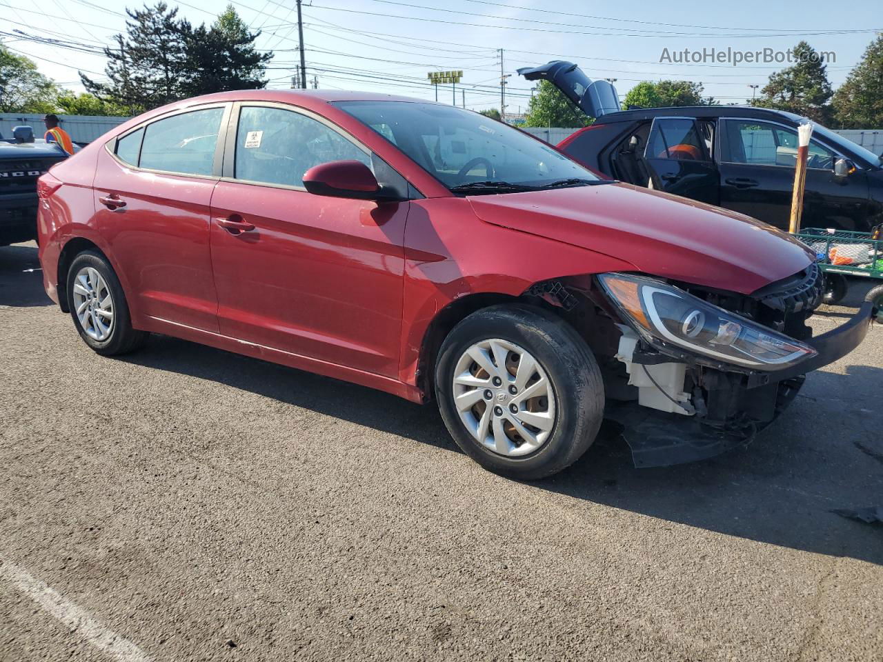 2017 Hyundai Elantra Se Red vin: KMHD74LF6HU421533