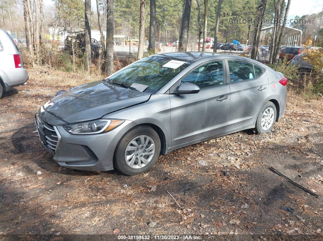 2018 Hyundai Elantra Se Gray vin: KMHD74LF6JU606803