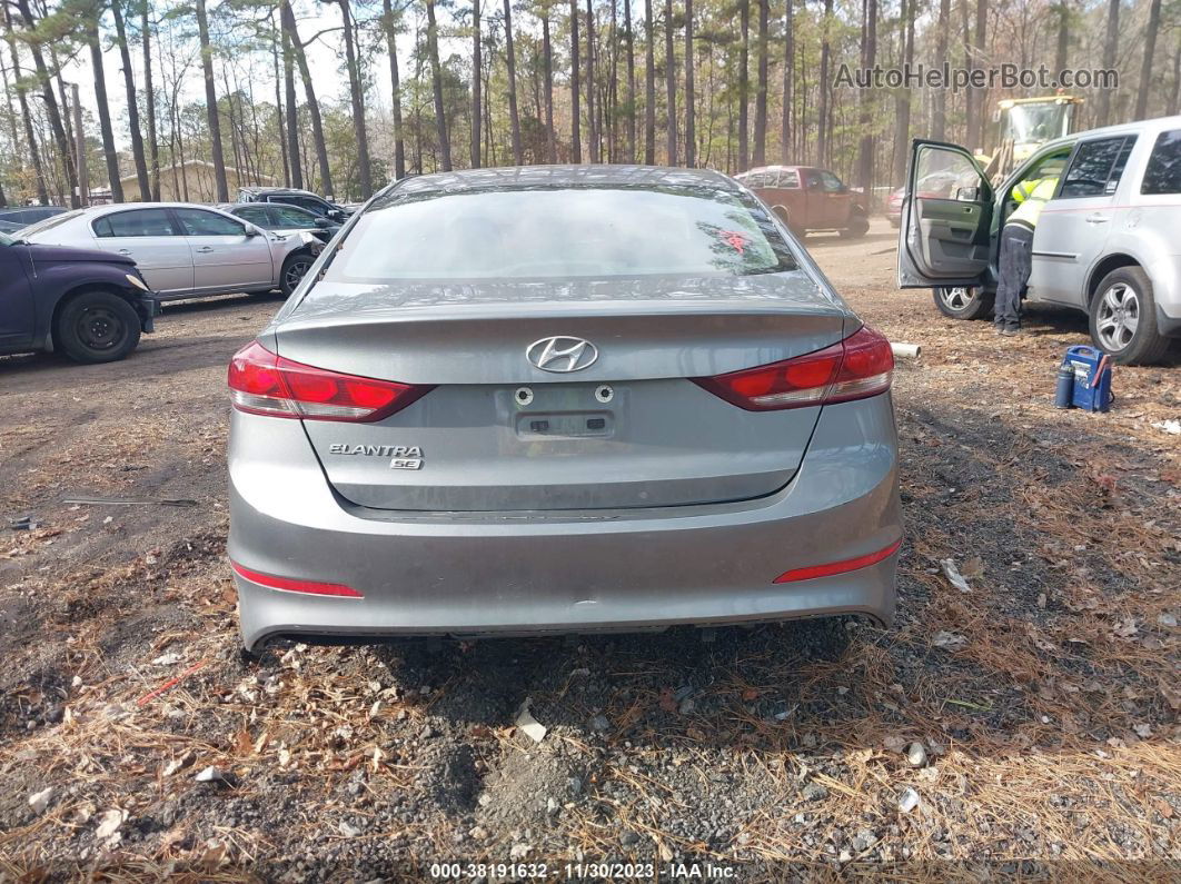 2018 Hyundai Elantra Se Gray vin: KMHD74LF6JU606803