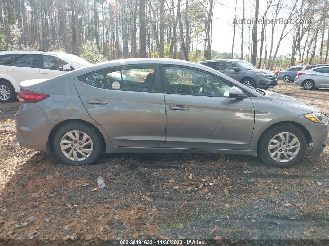 2018 Hyundai Elantra Se Gray vin: KMHD74LF6JU606803