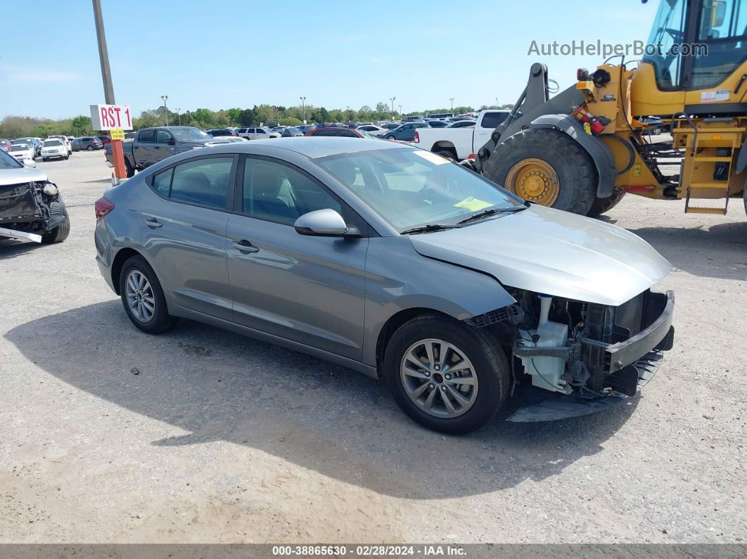 2019 Hyundai Elantra Se Gray vin: KMHD74LF6KU757464