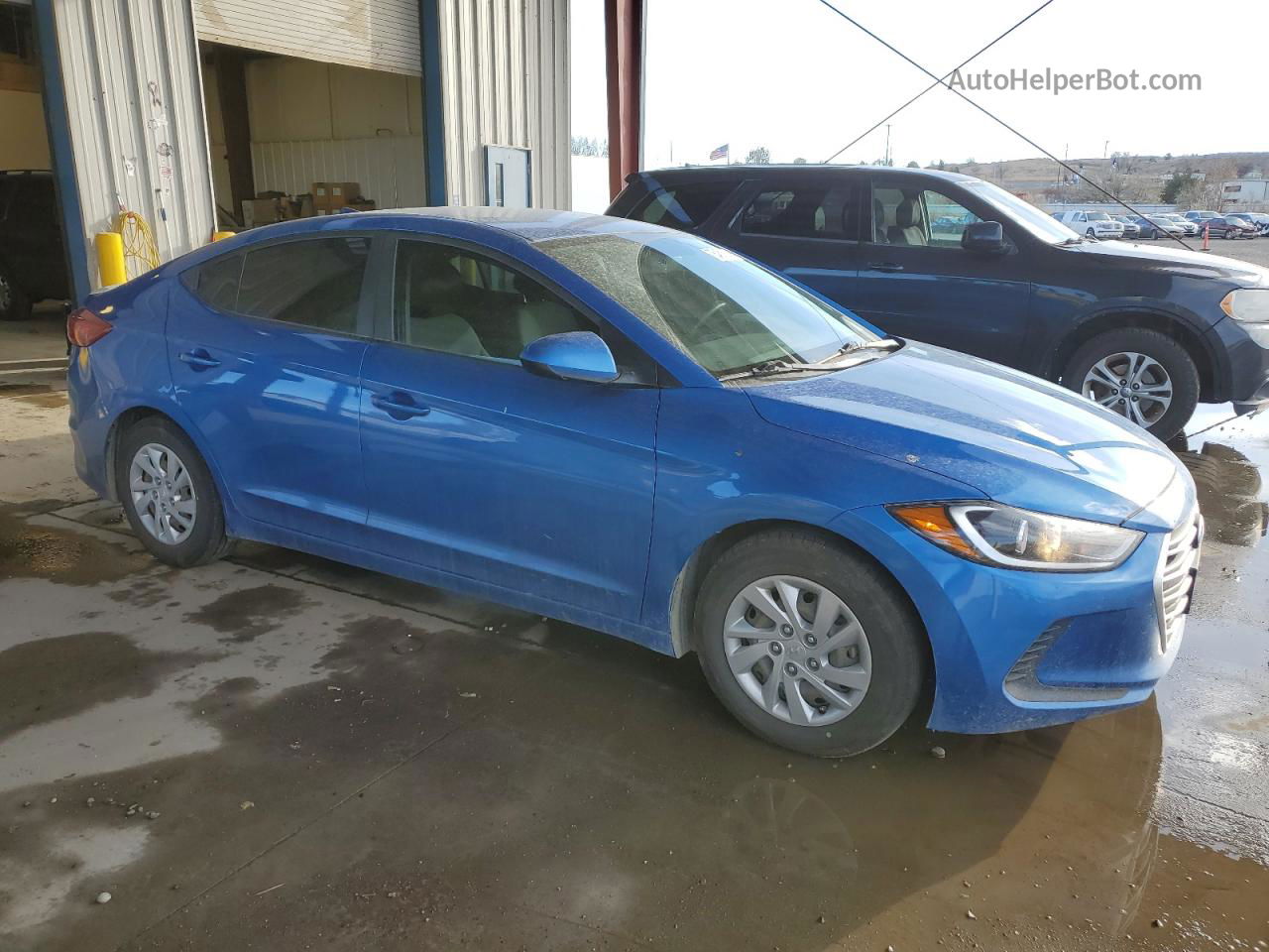 2017 Hyundai Elantra Se Синий vin: KMHD74LF7HU085892