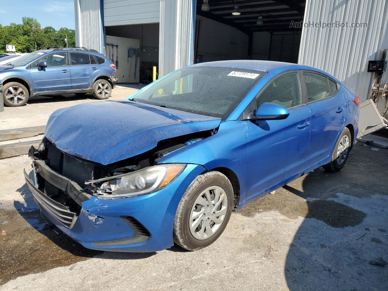 2017 Hyundai Elantra Se Blue vin: KMHD74LF7HU118597