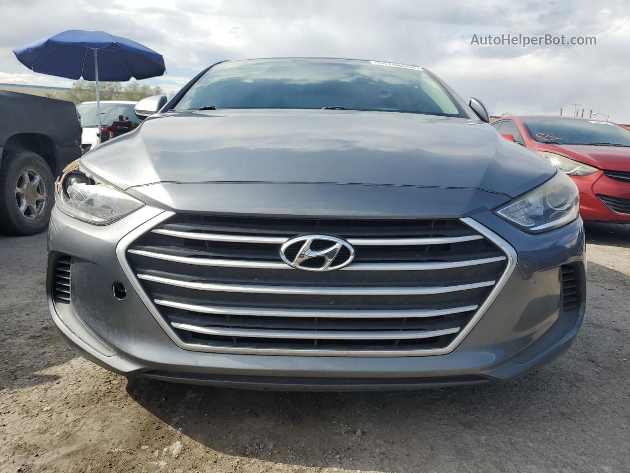 2017 Hyundai Elantra Se Gray vin: KMHD74LF7HU152457