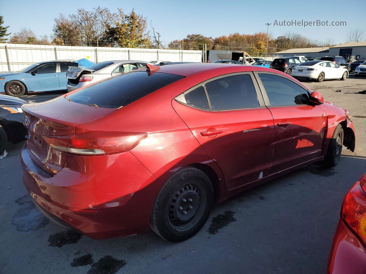 2017 Hyundai Elantra Se Red vin: KMHD74LF7HU399154