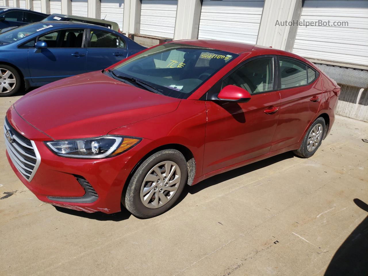 2017 Hyundai Elantra Se Red vin: KMHD74LF7HU408497