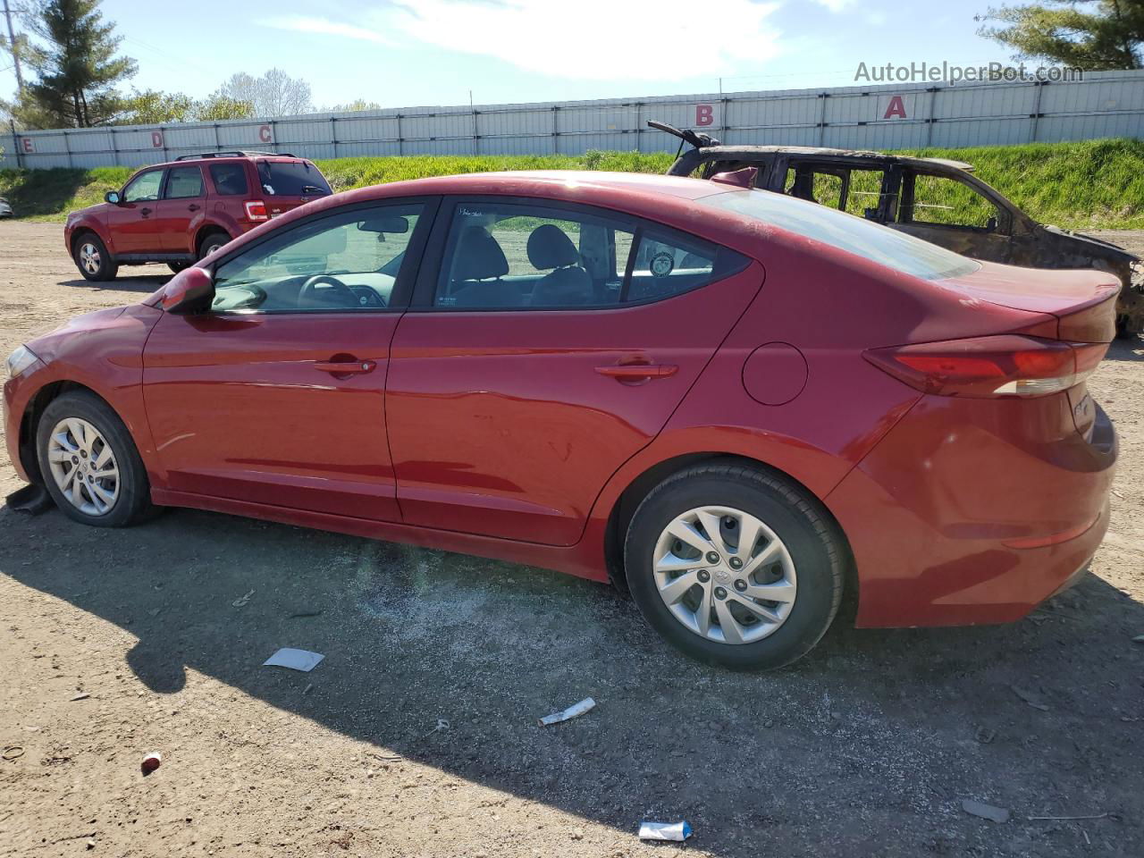 2017 Hyundai Elantra Se Red vin: KMHD74LF7HU417653